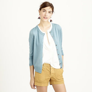 Merino wool Tippi cardigan sweater in light gray